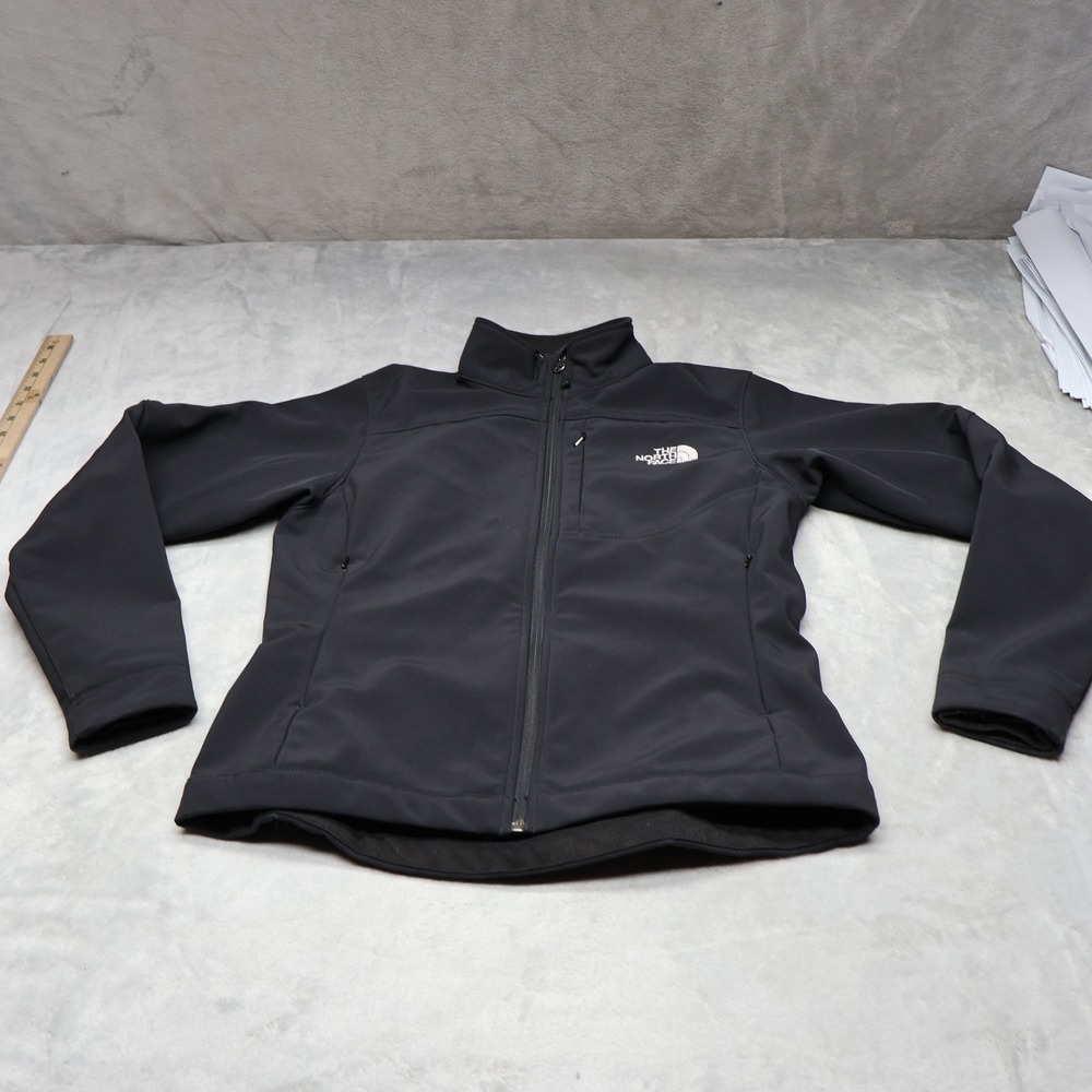 North Face Jacket Womens Small Black Apex Bionic Full Zip Softshell Wind Rain